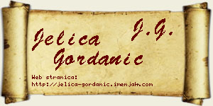 Jelica Gordanić vizit kartica